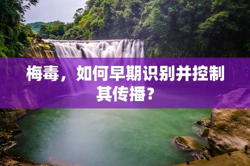 梅毒，如何早期识别并控制其传播？