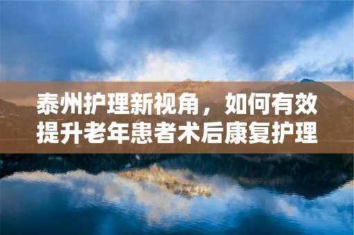 泰州护理新视角，如何有效提升老年患者术后康复护理的泰州模式？