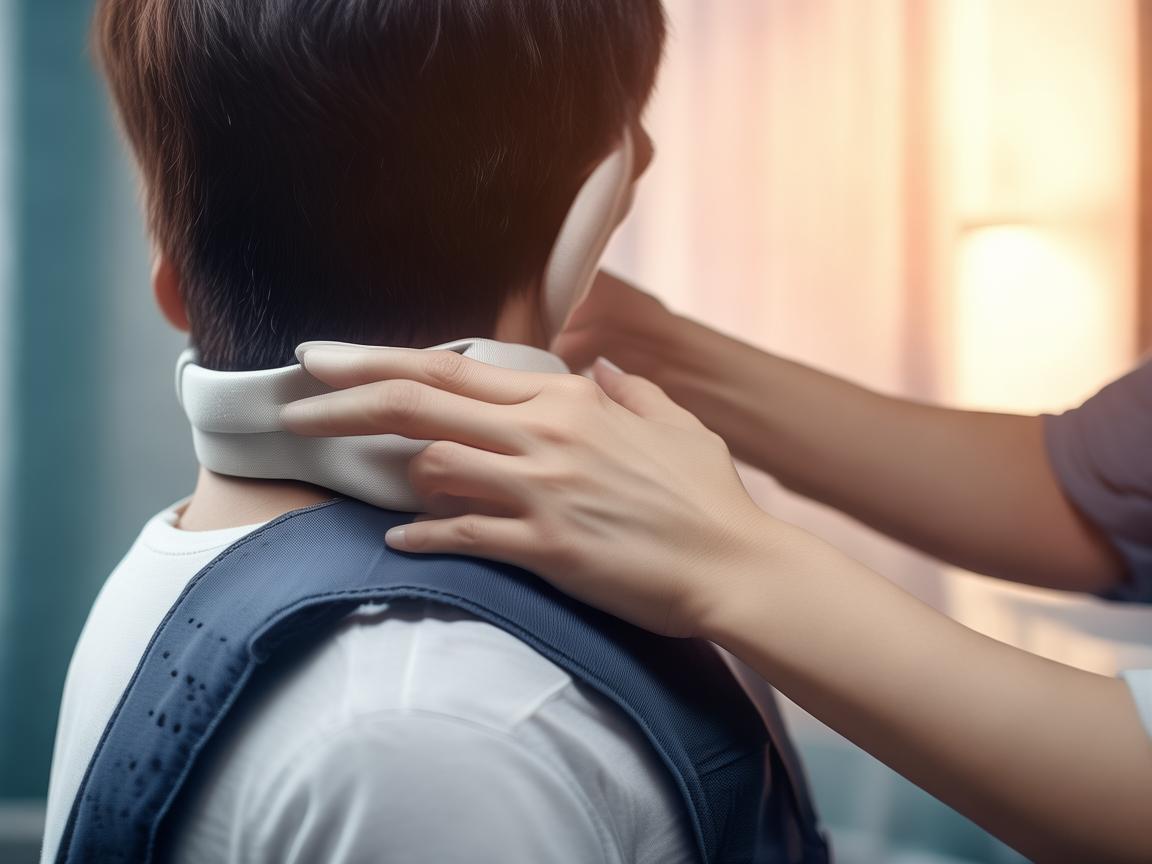 佩戴颈饰时，如何确保患者安全与舒适？